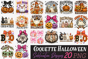 Coquette Halloween PNG Bundle, a Seasonal Illustration by Libby Wishes