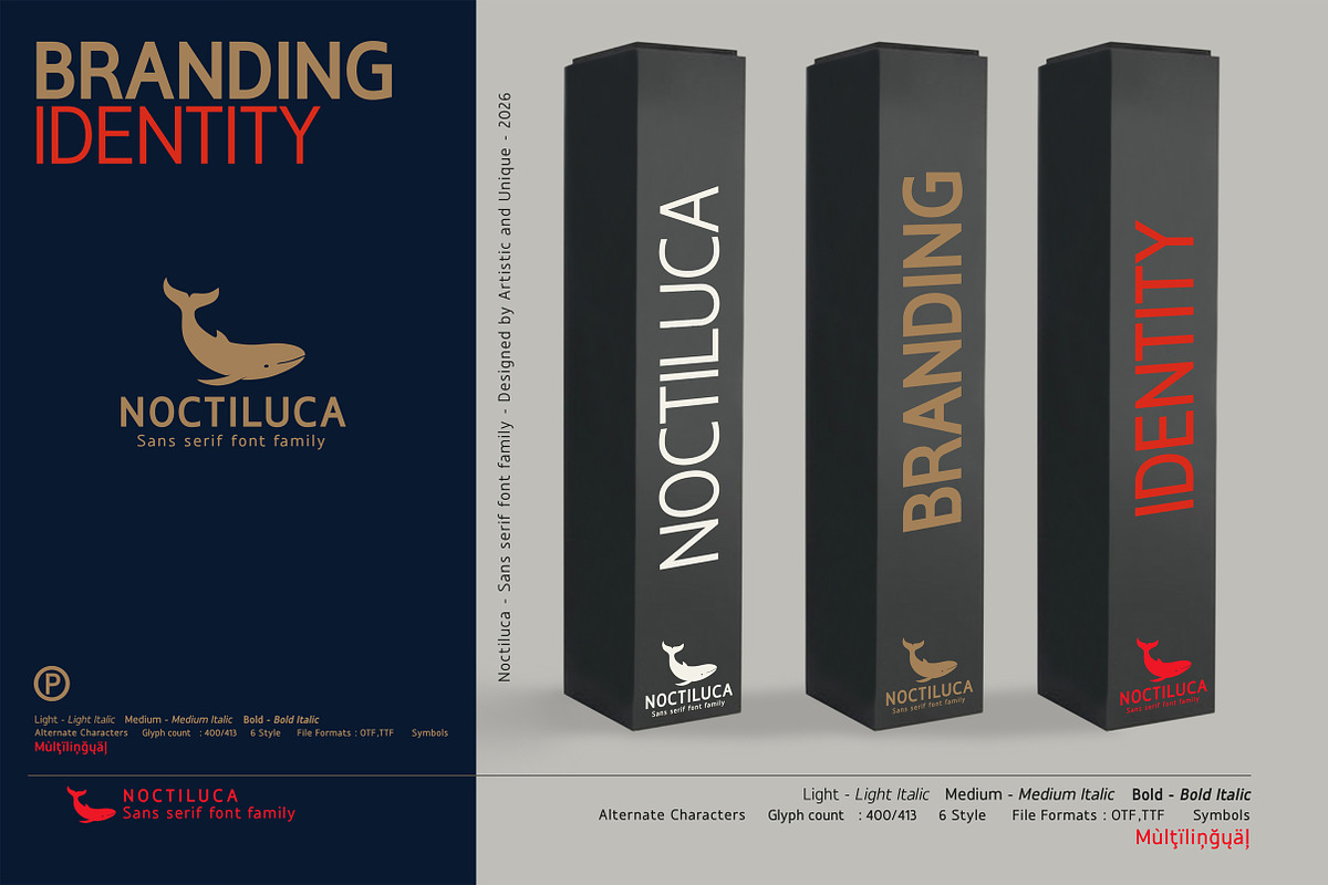 Noctiluca - Sans Serif Font Family, a Sans Serif Font by Artistic & Unique (Photo 6 of 15)