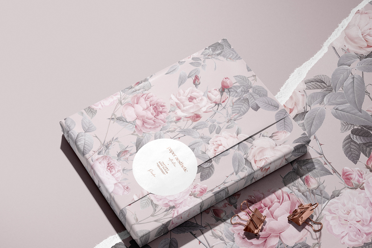 Pastel Pink Flowers Paper Pack, a Pattern Graphic by paper aesthetic (Photo 9 of 9)