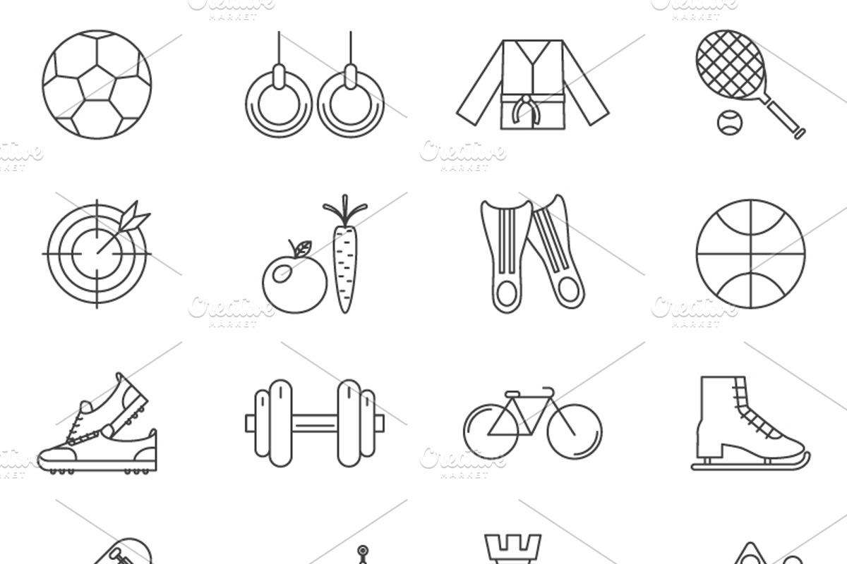 sport Line Art, an Outline Icon by Meiluns shop