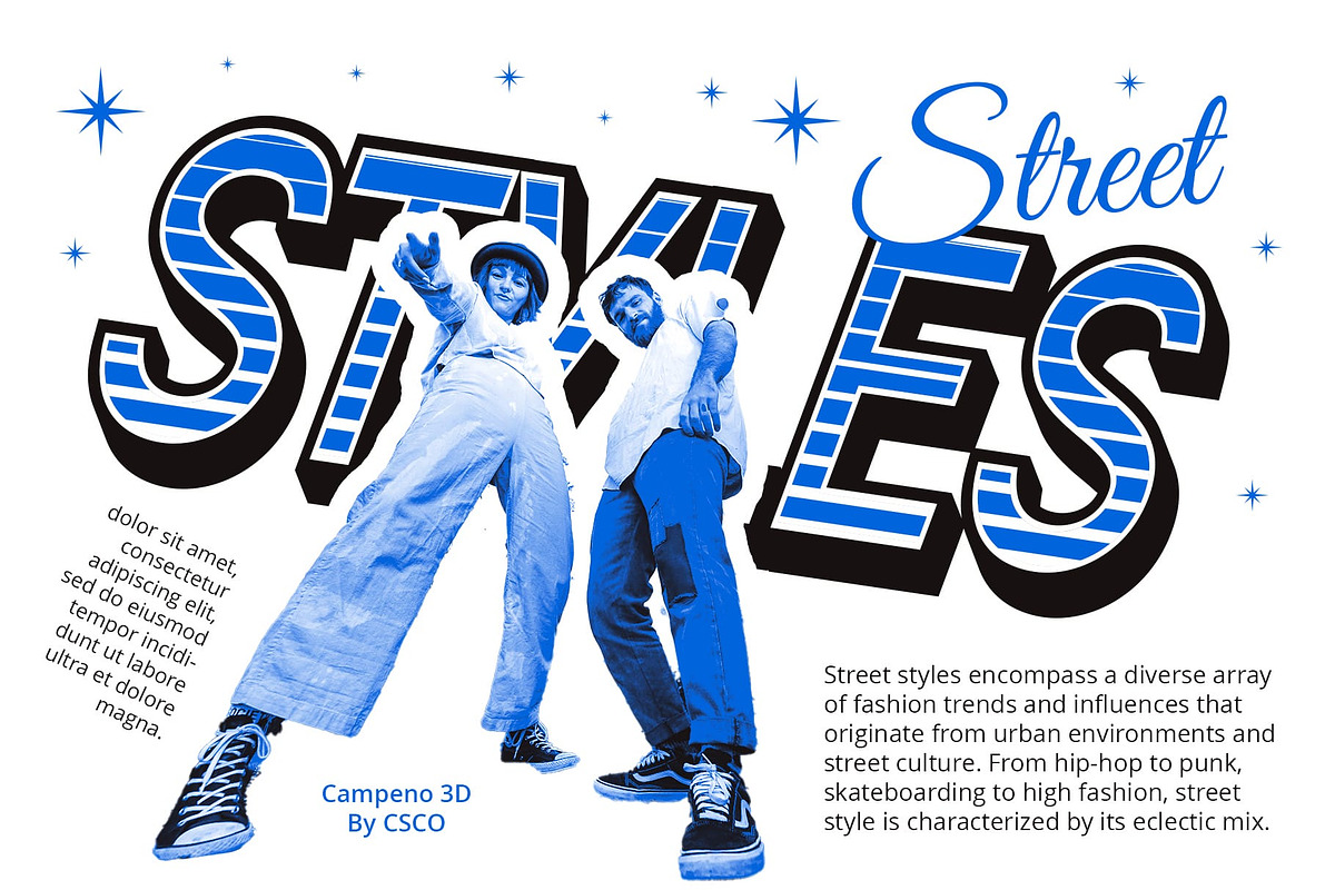 Campeno 3D, a Sans Serif Font by Craft Supply Co. (Photo 2 of 8)