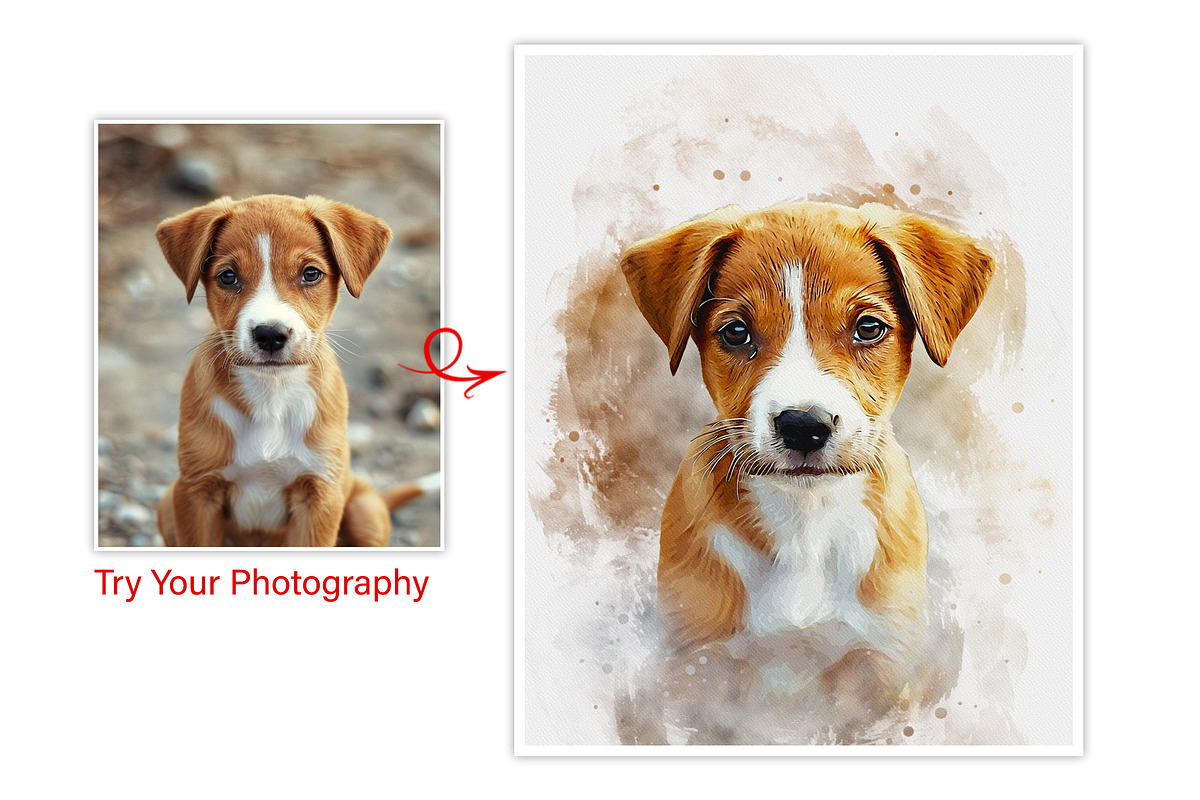 Custom Watercolor Pet Template, an Action Add-On by MRI STUDIO (Photo 7 of 23)