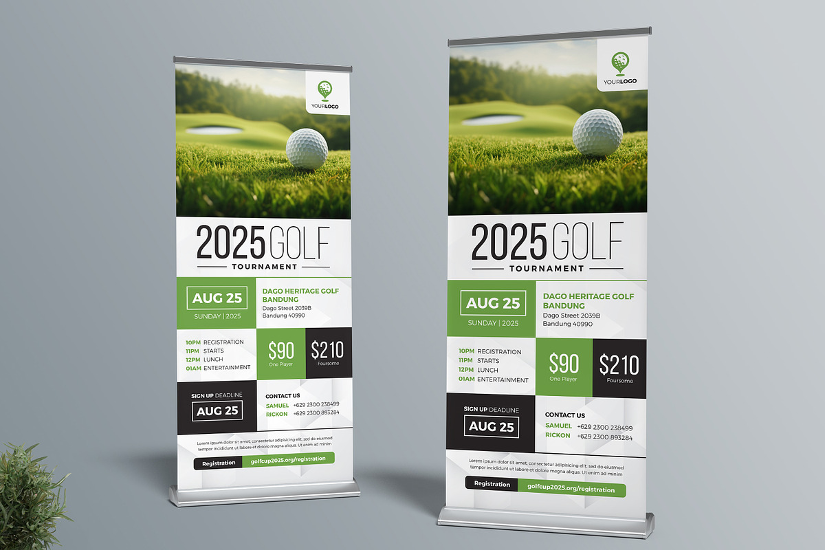 Golf Roll Up Banner, a Stationery Template by Aarley Kaiven (Photo 1 of 2)