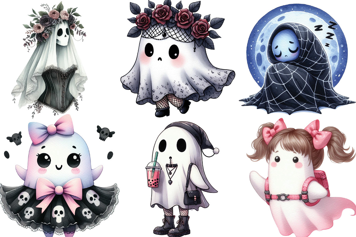 Kawaii Fall Halloween Clipart, an Illustration by DreamArtGraphic (Photo 2 of 4)