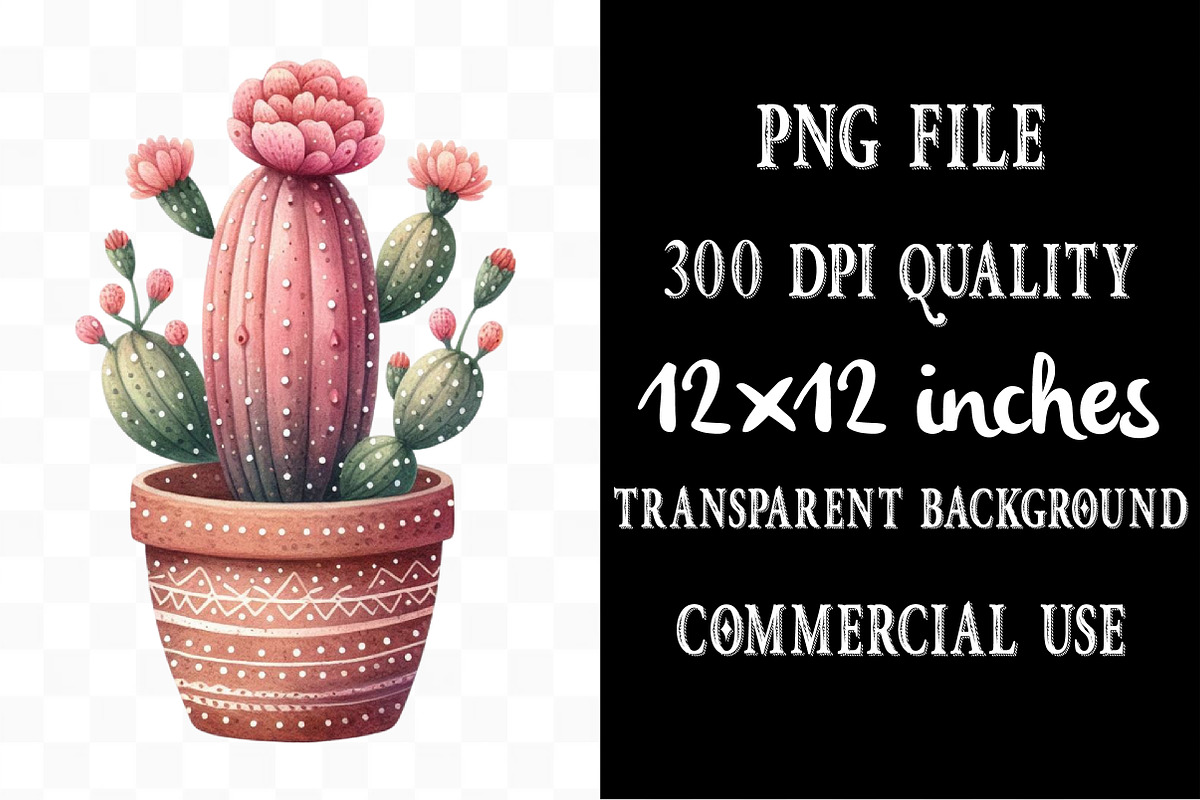 Pink Cactus and Succulents Clipart, an Illustration by Designking (Photo 4 of 5)