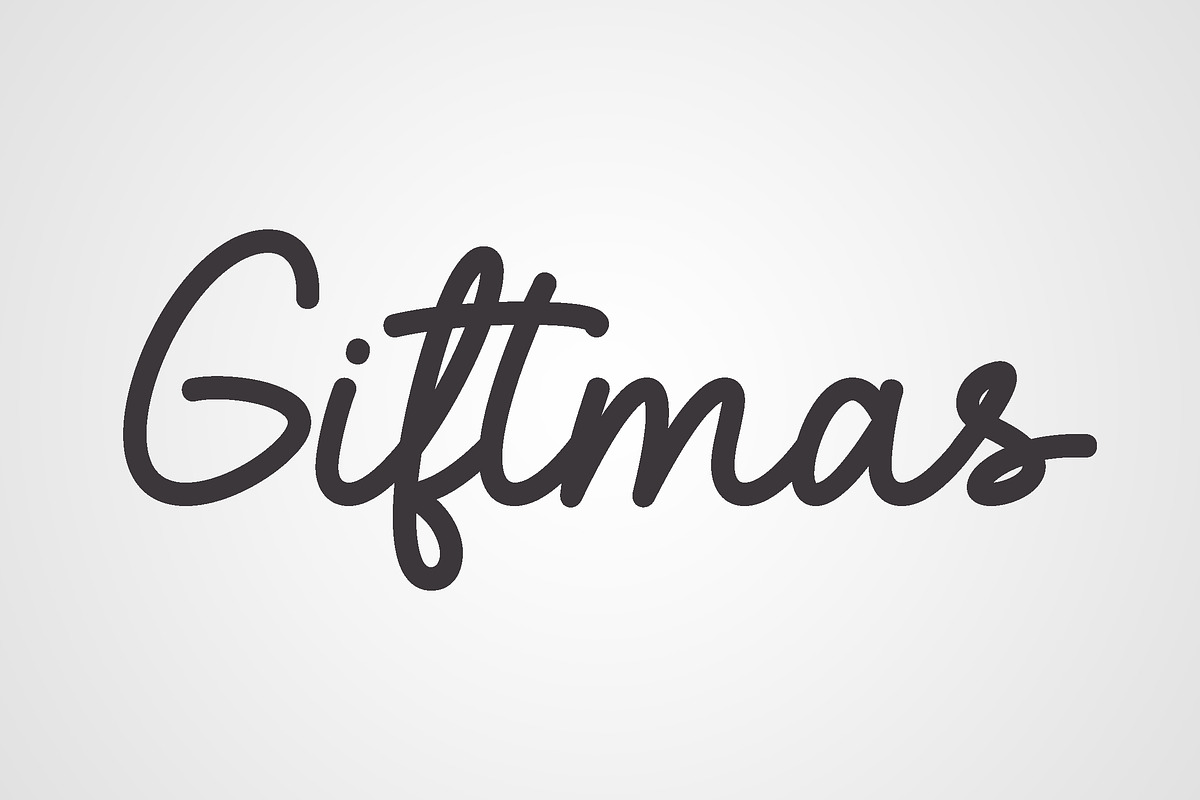 Giftmas - Monoline script font, a Script Font by Fontcastle (Photo 1 of 7)