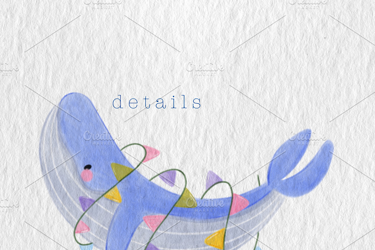 Watercolor Ocean Clipart, an Animal Illustration by Oleksandra Illustrates (Photo 3 of 21)