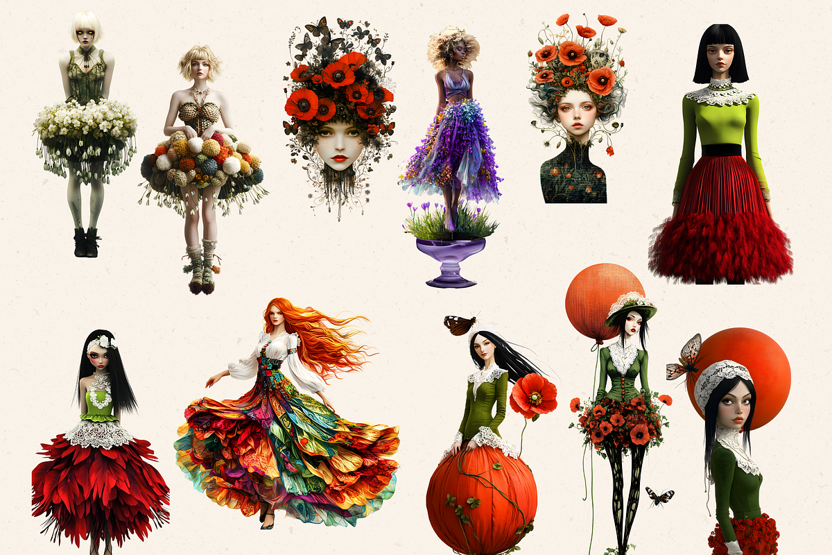 PECULIAR INSECT PEOPLE CLIPART PACK, a Person Illustration by Daring Digies (Photo 3 of 10)