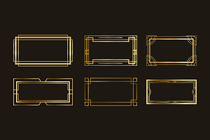Vintage Art Deco Frame Set