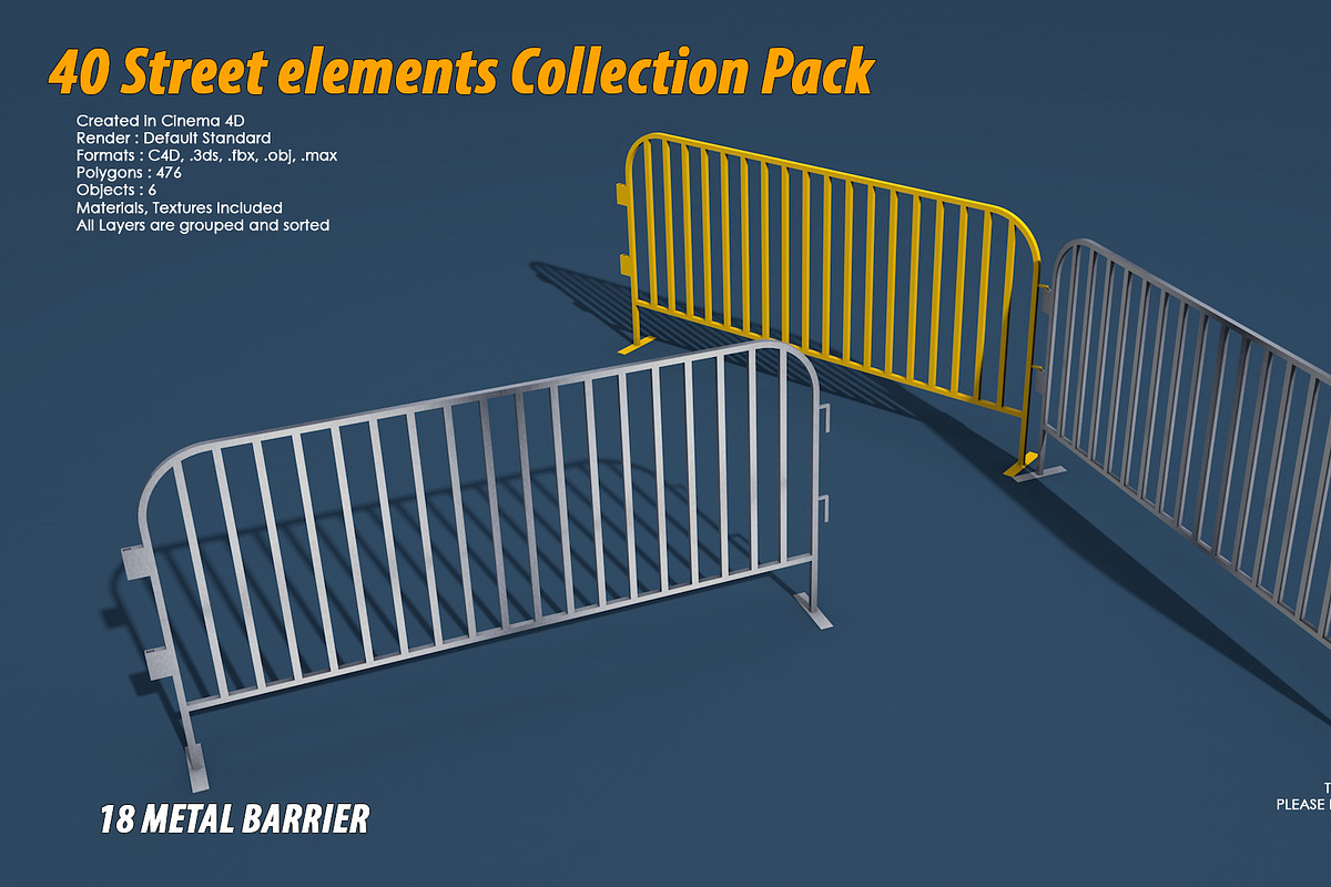 40 Street elements Collection Pack, an Architecture 3D Model by multimedia4ds (Photo 36 of 70)