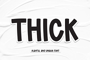 Thick | Script Font, a Script Font by Scratchones (Thumbnail 1 of 8)