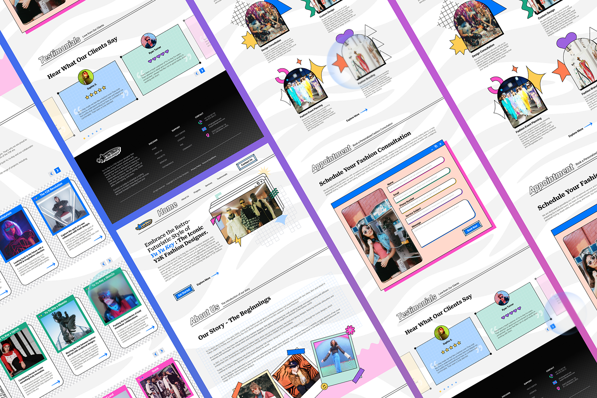 Y2K Fashion Designer Website, an App Template by SLAB! Design (Photo 4 of 4)