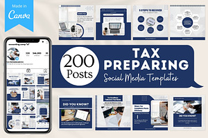 200 Tax Preparing Canva Templates