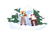 Tourists travel with map set, a Person Illustration by PaperTrident (Thumbnail 9 of 9)
