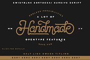 Sortdecai Cursive Script and Bonus, a Script Font by Swistblnk Std. (Thumbnail 2 of 5)