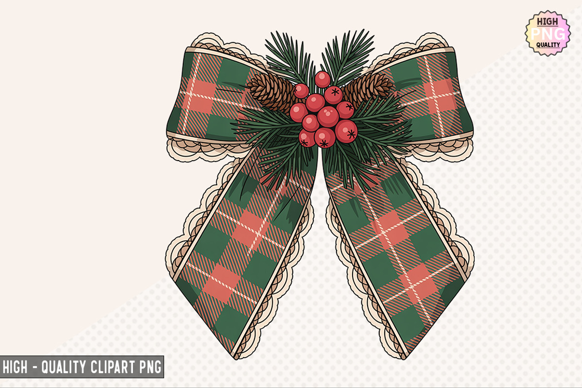 Christmas Coquette Bow Clipart Bundl, a Graphic by crative8112 (Photo 3 of 9)