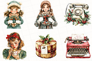 Vintage Christmas Clipart, an Illustration by OK Design (Thumbnail 5 of 5)