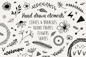 Hand drawn elements collection