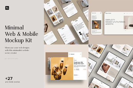 Minimal Web & Mobile Mockup Kit