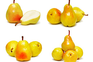 Ripe pears set, a Photo by saiko3p