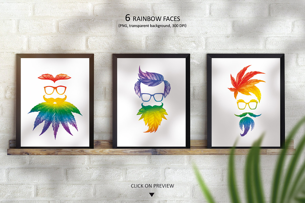 RAINBOW CANNABIS, a Decorative Illustration by Elena_Sedova (Photo 2 of 12)
