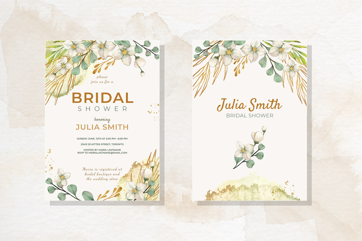 JULIA - Bridal Shower Template, an Invitation Template by Eereen Studio (Photo 3 of 3)