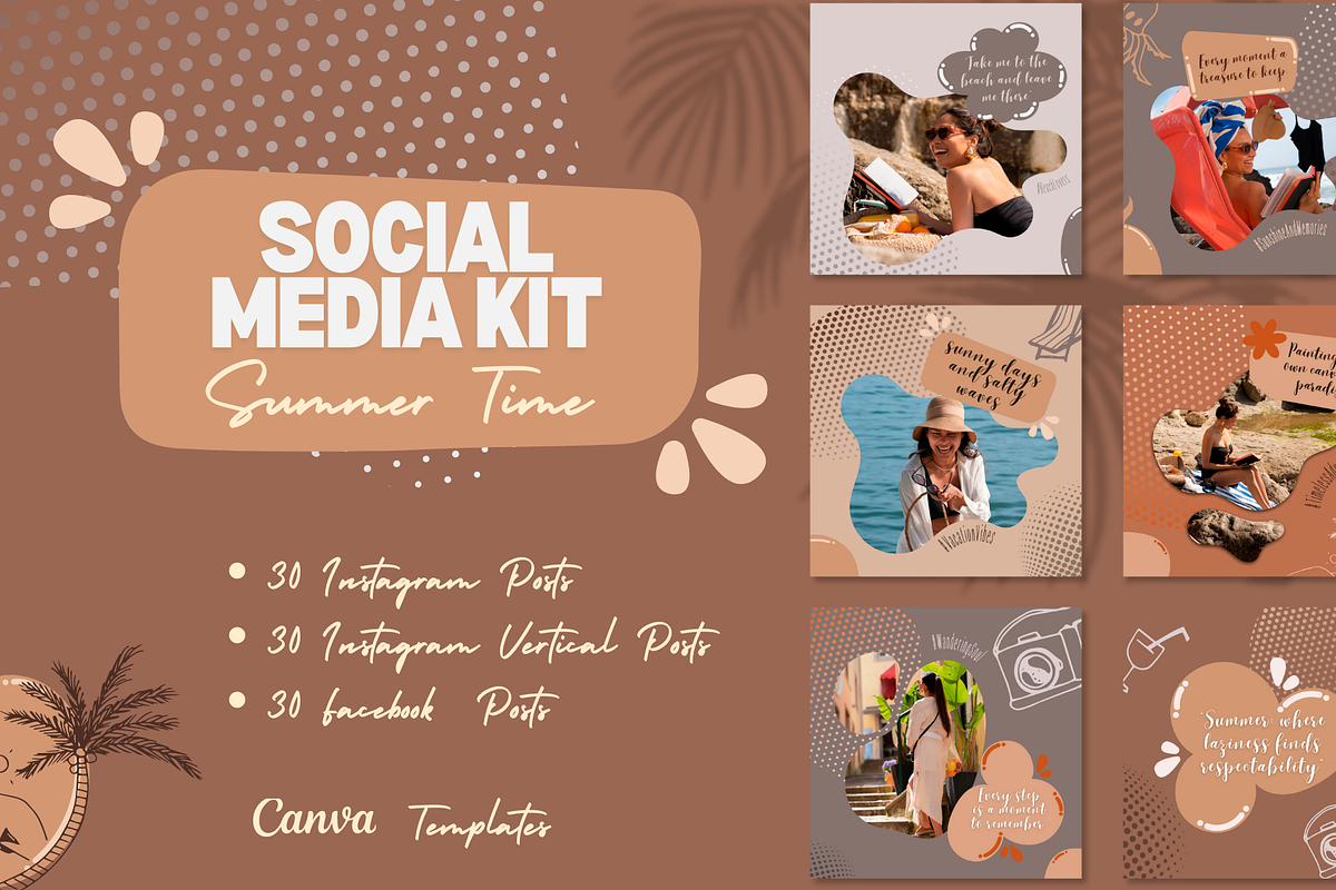 Summer Trip Social Media Kit, a Social Media Template by PaolaroiDesign (Photo 1 of 5)