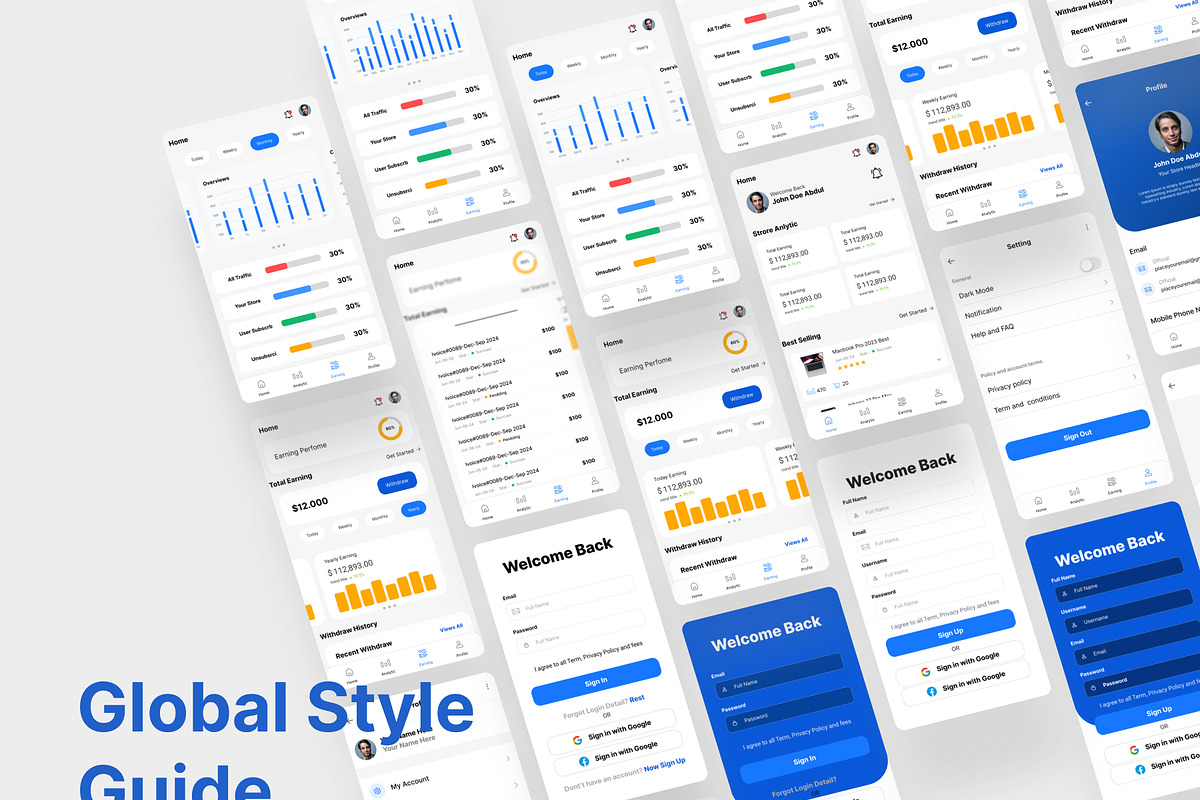 Dashboard Store Mobile App Ui Kit, an UI Kit Template by Pixel Blend (Photo 10 of 13)