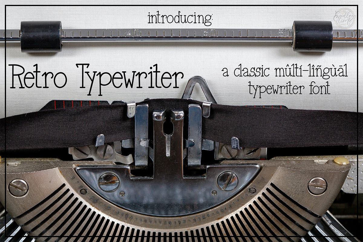Retro Typewriter - A Classic Font, a Slab Serif Font by Endless Time Graphics (Photo 1 of 7)
