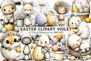 Easter Clipart Violet Easter, an Illustration by Sublimation Artist (Thumbnail 1 of 7)