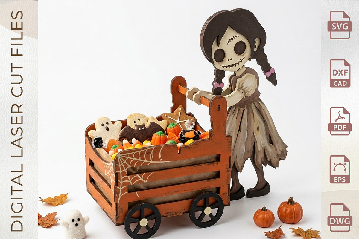Halloween Candy Box Laser Cut Bundle, an Object Graphic by WoodoraCut (Photo 4 of 14)
