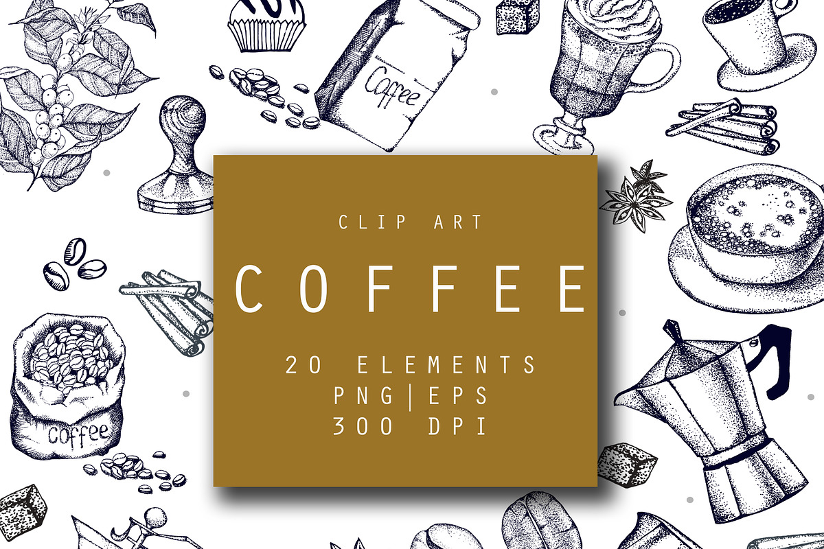 Coffee Hand Drawn Illustration, a Food Illustration by Hand drawn Boutique (Photo 1 of 3)