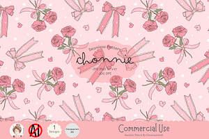 Vintage Coquette Valentine's Rose, a Graphic by Chonnieartwork