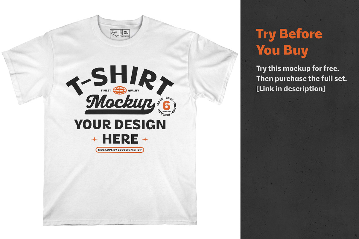 T-Shirt Mockup Bundle, a Shirt Mockup by cd-design.co (Photo 7 of 7)