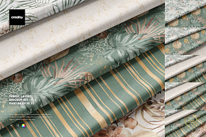 Fabric Layers Mockup Set (04FFv.11), a Merchandise Mockup by creatsy5