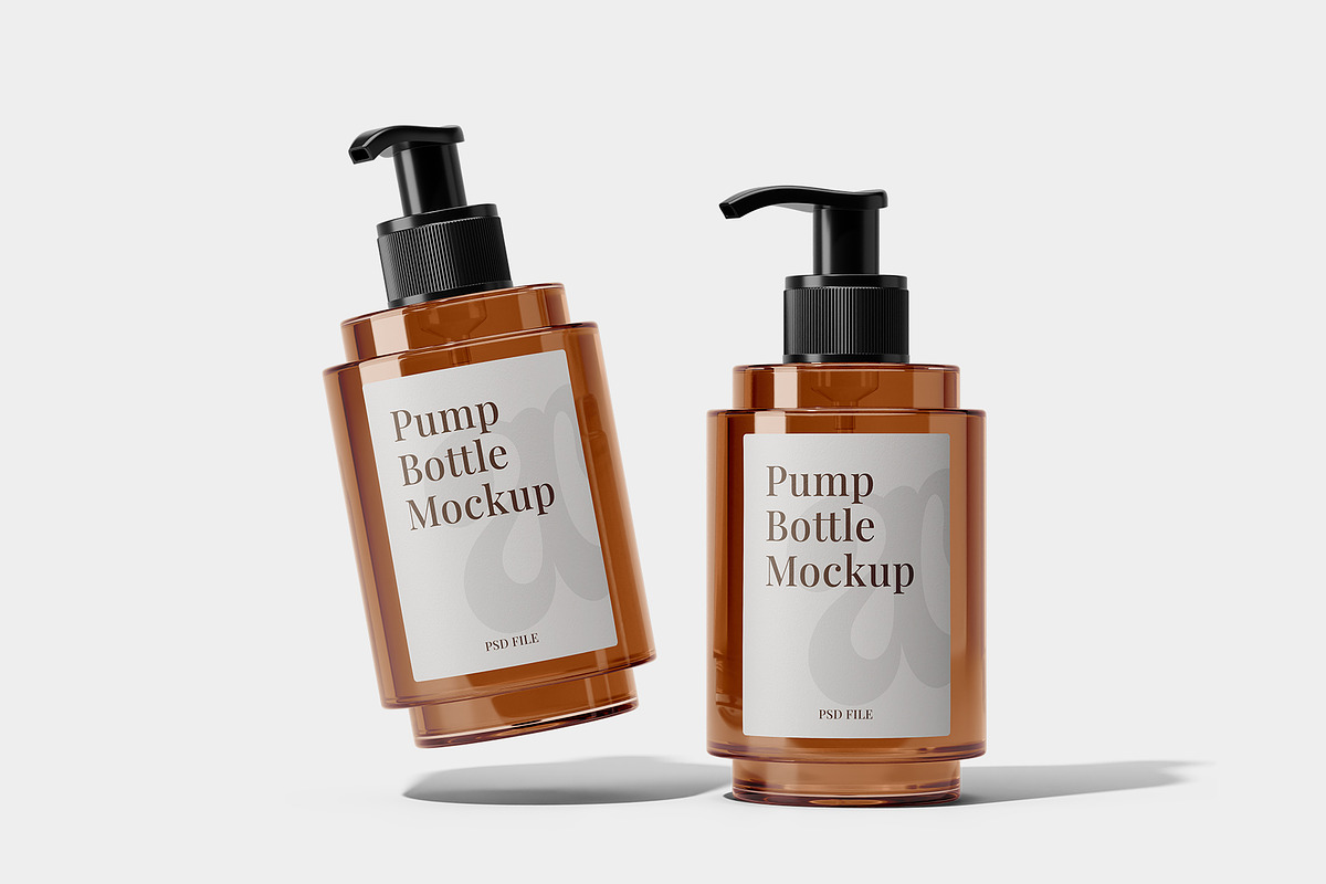 Cosmetic Pump Bottle Mockup, a Packaging Mockup by Akebareee (Photo 1 of 3)