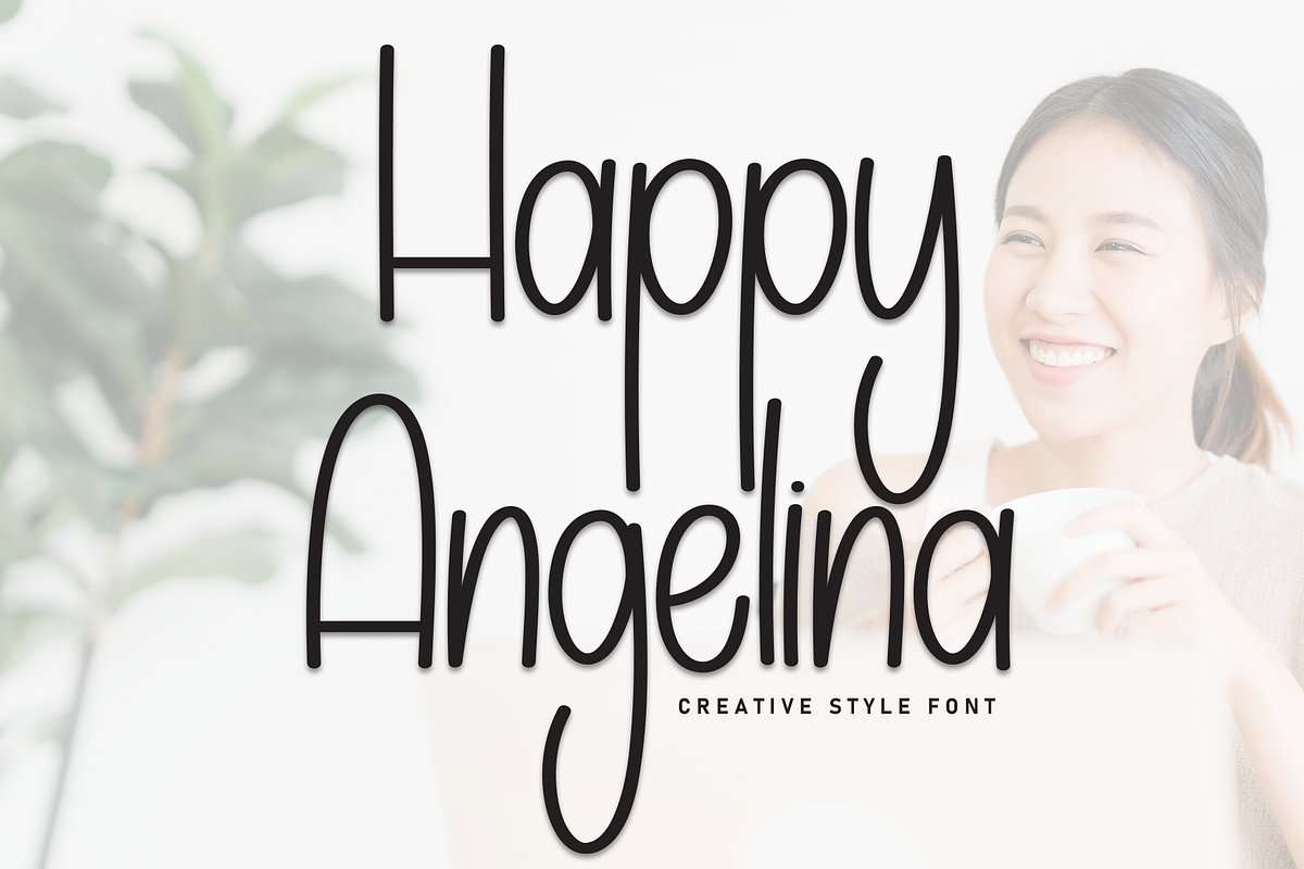Happy Angelina | Script Font, a Script Font by Scratchones (Photo 1 of 8)