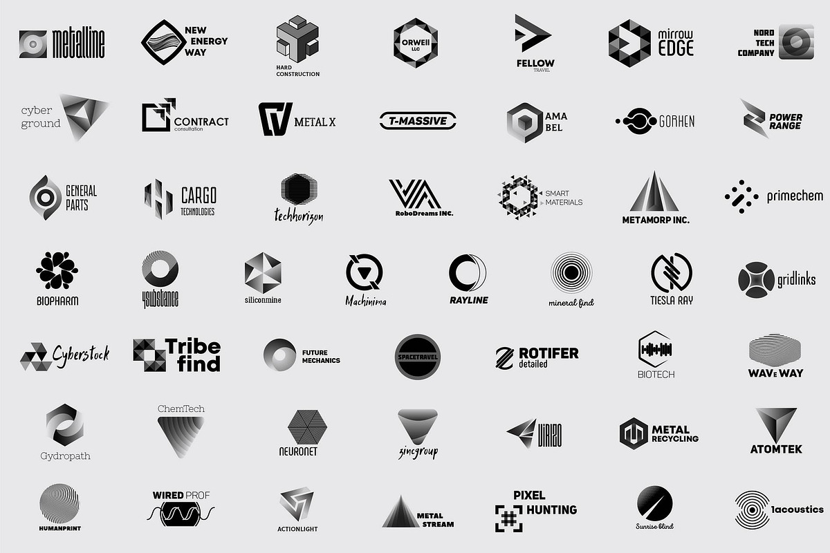 Tech & abstract logopack, a Branding & Logo Template by airunreal (Photo 3 of 8)