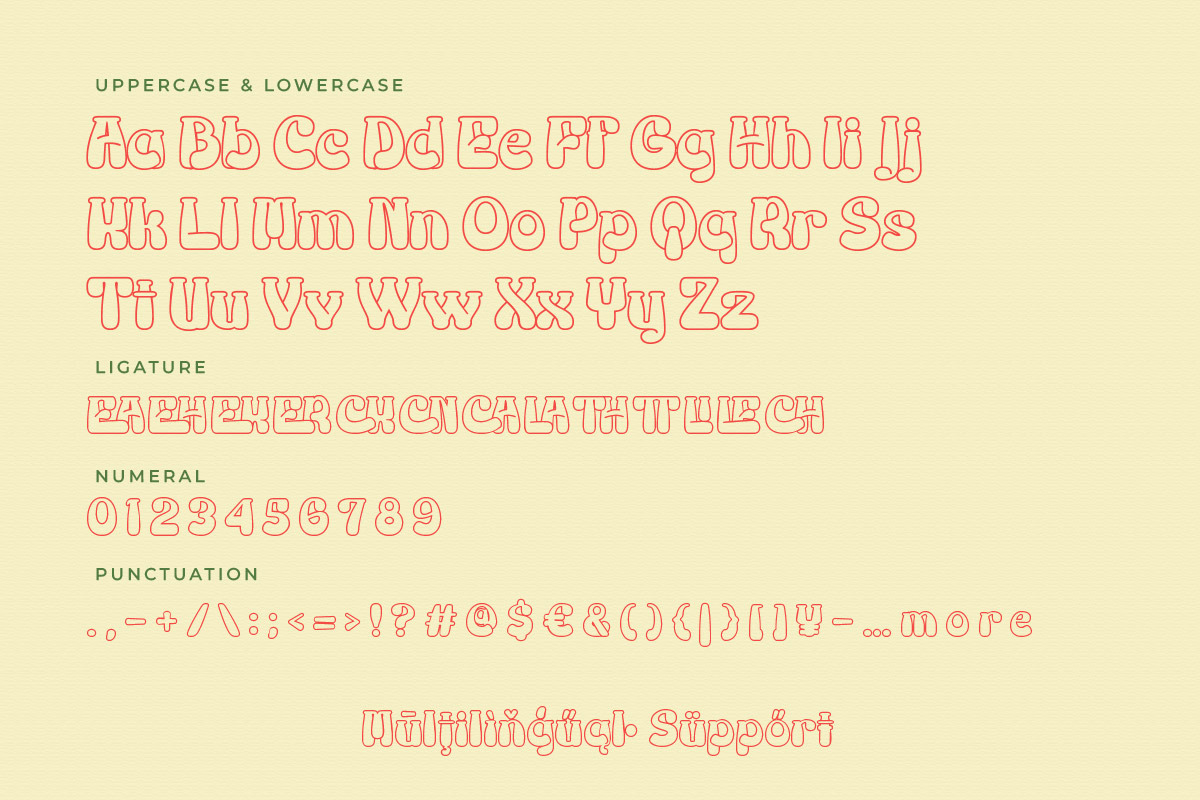 Cailane - Retro Groovy Display Font, a Sans Serif Font by twinstd (Photo 8 of 8)