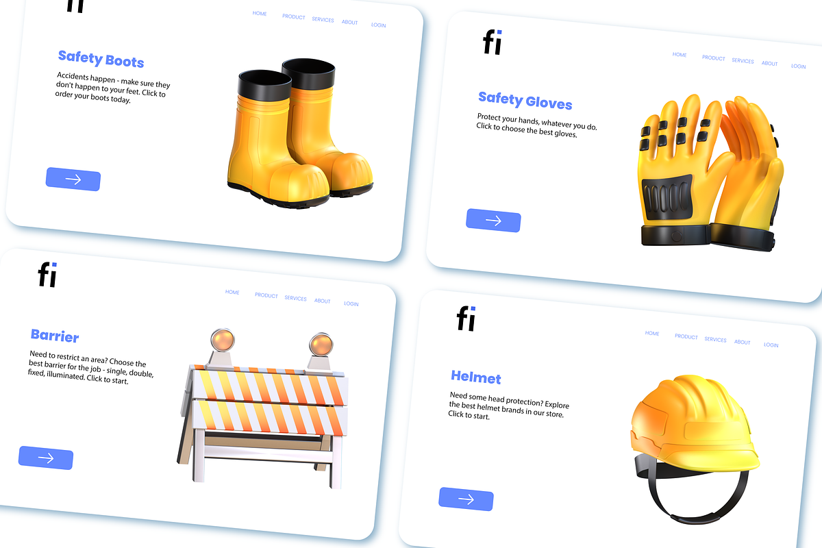 3D Safety Icons, an Object 3D Model by Flat Icons (Photo 4 of 8)