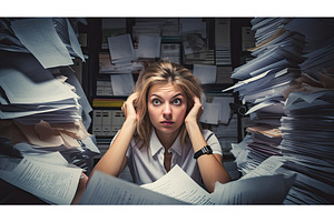 driven busy business woman ai, a Business Photo by pikepicture