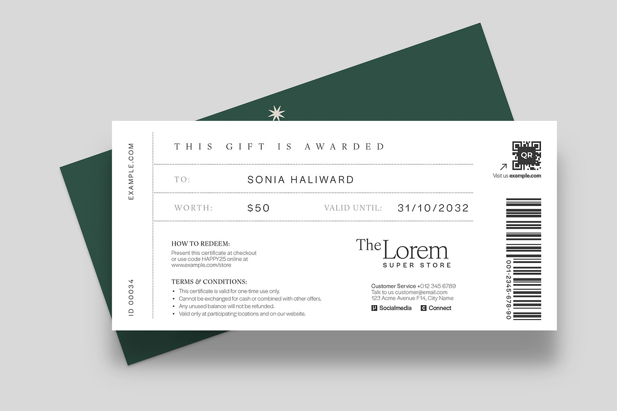 Christmas Gift Voucher Template, a Stationery Template by BrandPacks (Photo 4 of 5)