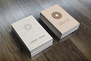 Business Card In Ethnic Style.