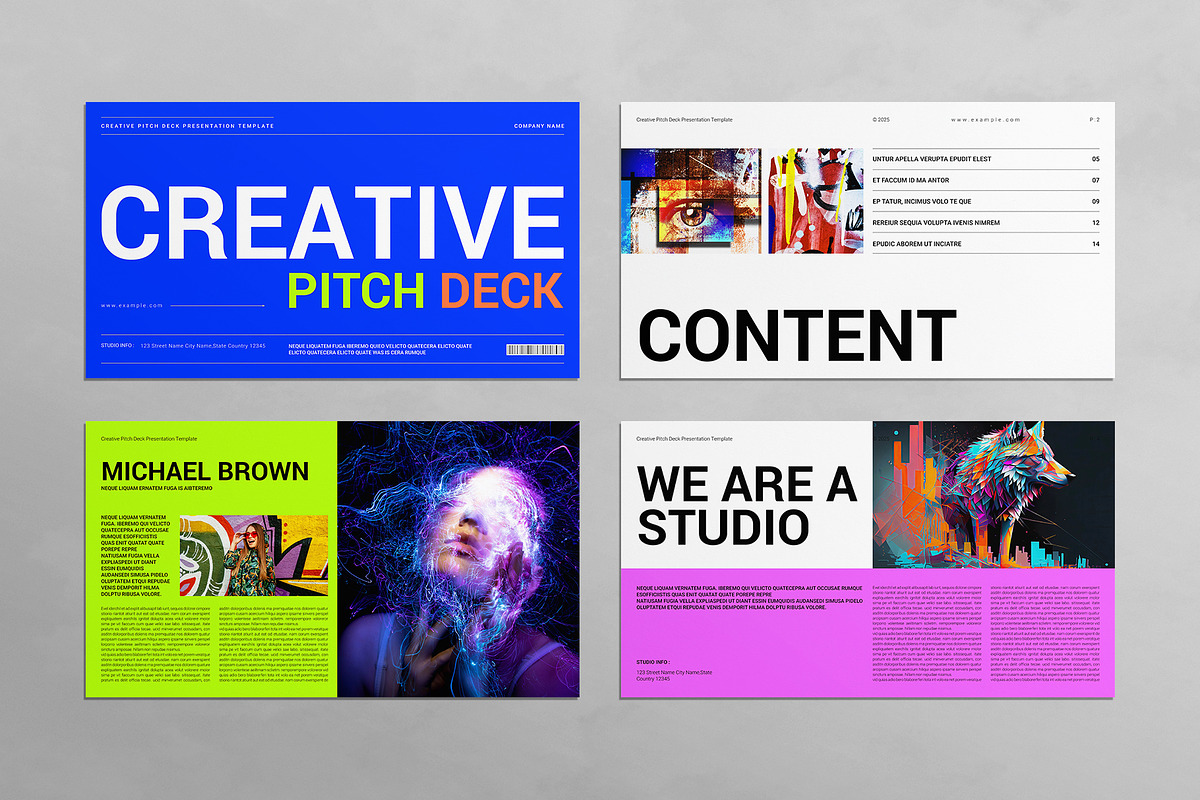 Creative Pitch Deck Presentation, a Presentation Template by E-Type (Photo 2 of 4)