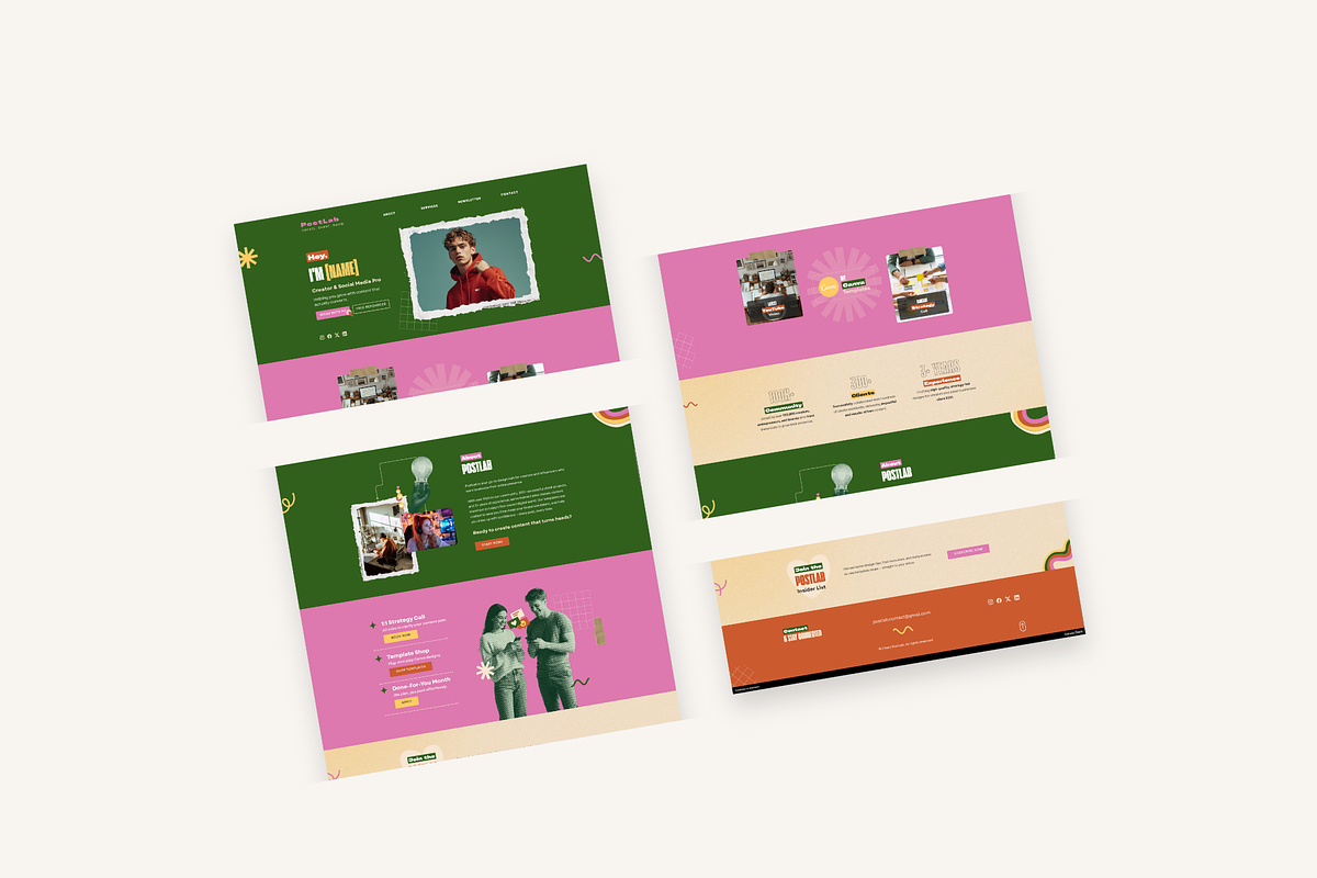 Retro Pop Social Canva Templates preview 8