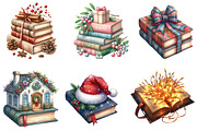 Christmas Books Clipart, an Illustration by DreamArtGraphic (Thumbnail 3 of 5)