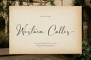 Westain Callis | Casual Handwritten, a Script Font by Denustudios (Thumbnail 1 of 12)