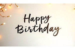 Happy Birthday minimalistic card, a Decorative Illustration by Elen_Art