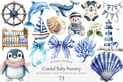 Coastal Baby Nursery Clipart, an Illustration by Design Market (Thumbnail 1 of 7)