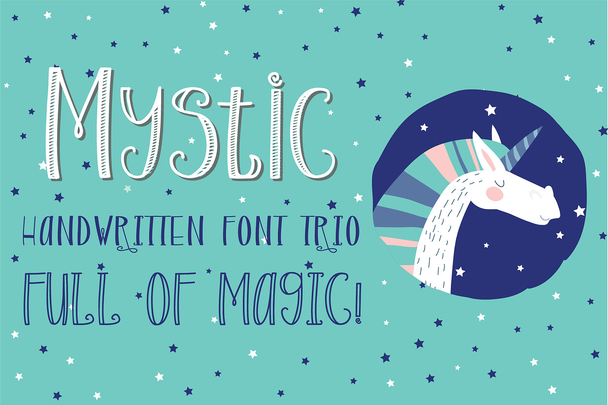 Mystic // Magical Font Family, a Handwritten Font by by Masselyn (Photo 1 of 8)